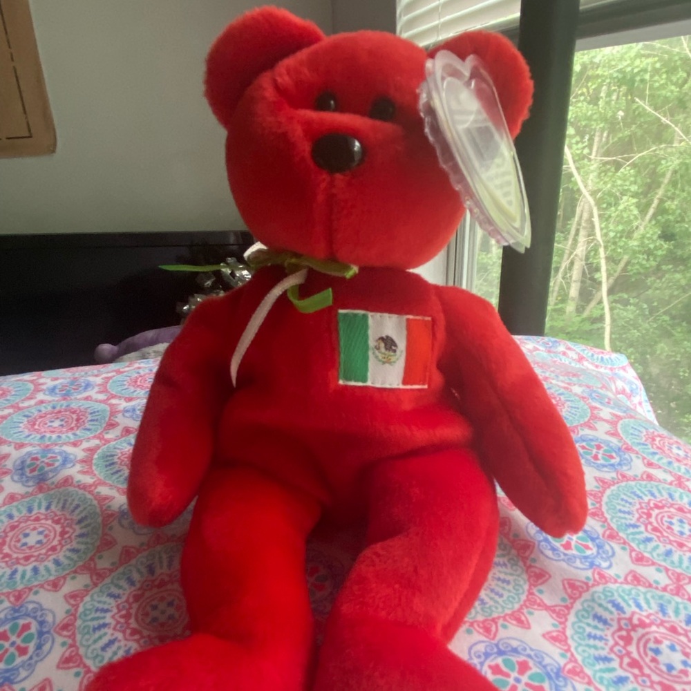 Ty Beanie Baby Osito Bear 1999 Mexico, Retired Original Tag, Excellent Condition
